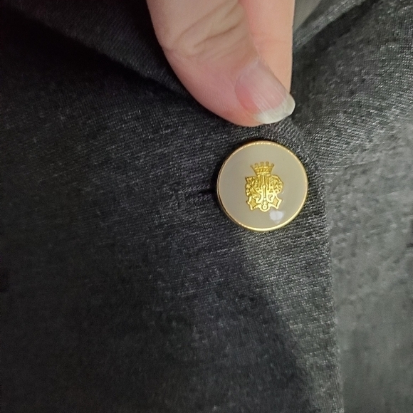 PHILOSOPHY Classic Gray Blazer with Small Pockets and One Button Closure - Picture 4 of 13